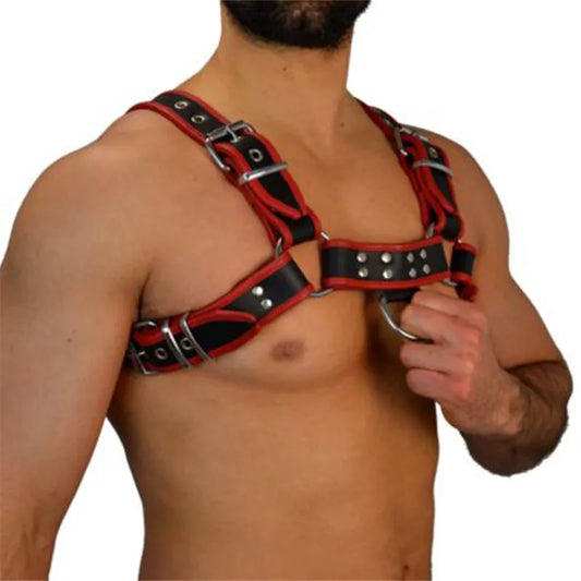 Colour Rimmed Faux Leather Harness (5 colours)