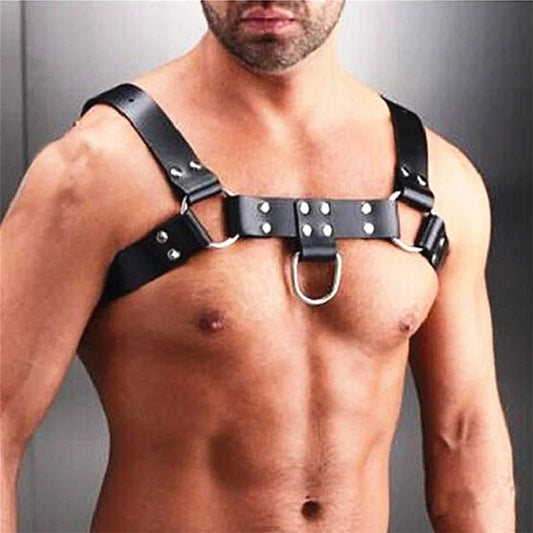 Black Faux Leather Harness (2 colours)